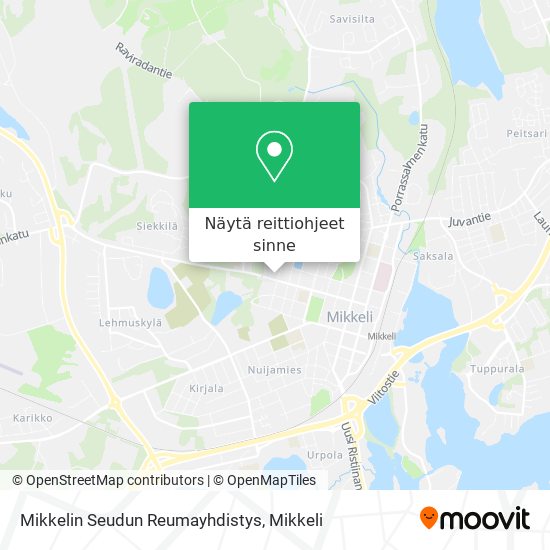 Mikkelin Seudun Reumayhdistys kartta