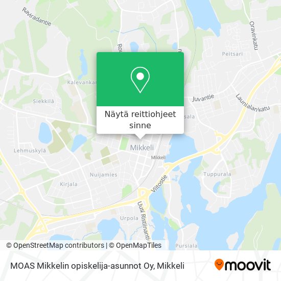 MOAS Mikkelin opiskelija-asunnot Oy kartta