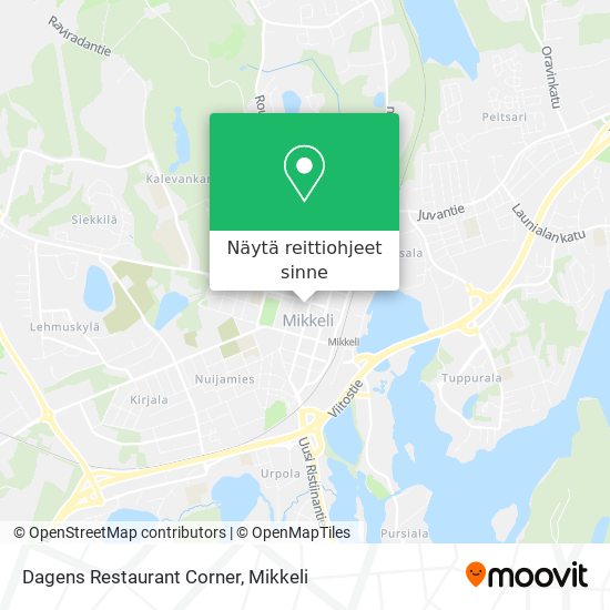 Dagens Restaurant Corner kartta
