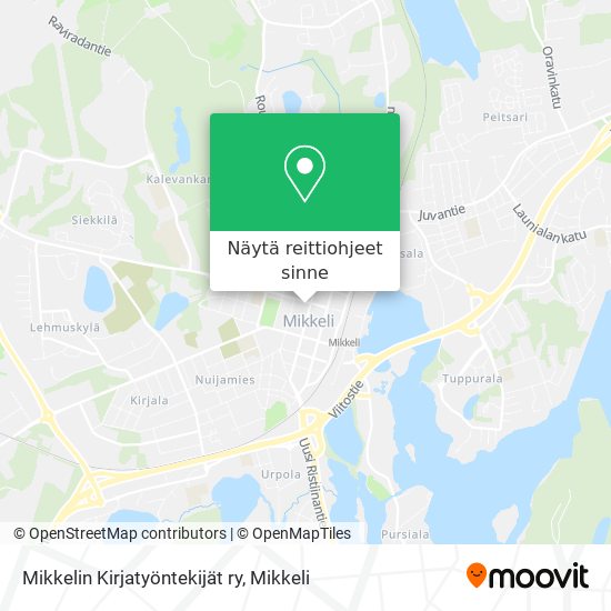 Mikkelin Kirjatyöntekijät ry kartta