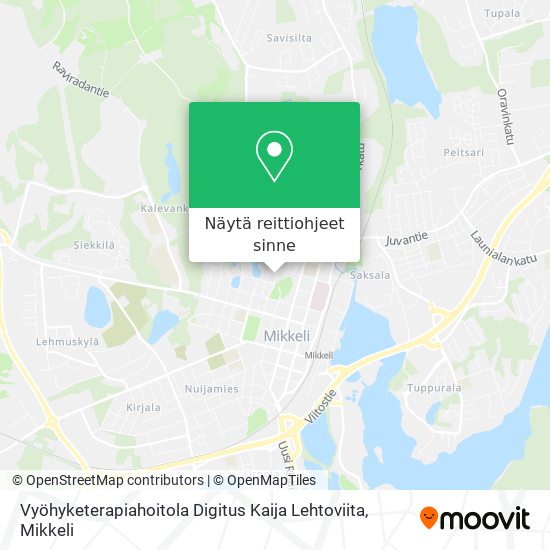 Vyöhyketerapiahoitola Digitus Kaija Lehtoviita kartta