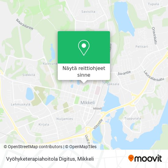 Vyöhyketerapiahoitola Digitus kartta