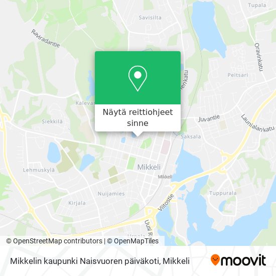 Mikkelin kaupunki Naisvuoren päiväkoti kartta