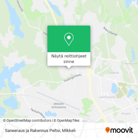 Saneeraus ja Rakennus Peltsi kartta