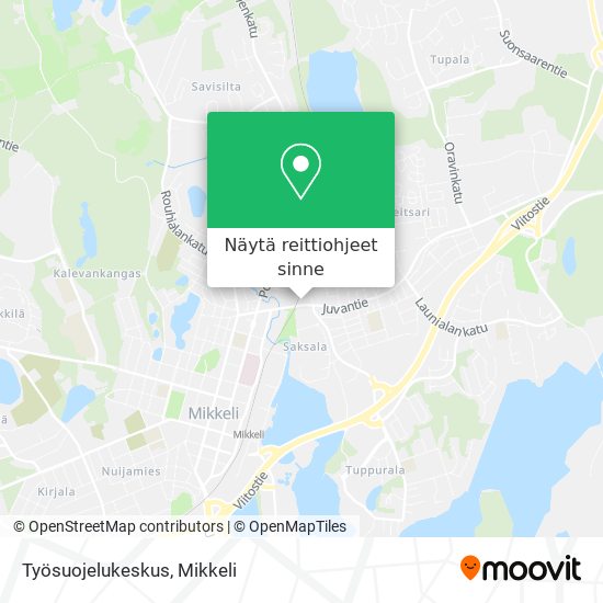 Työsuojelukeskus kartta