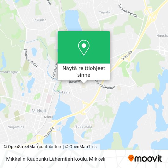 Mikkelin Kaupunki Lähemäen koulu kartta