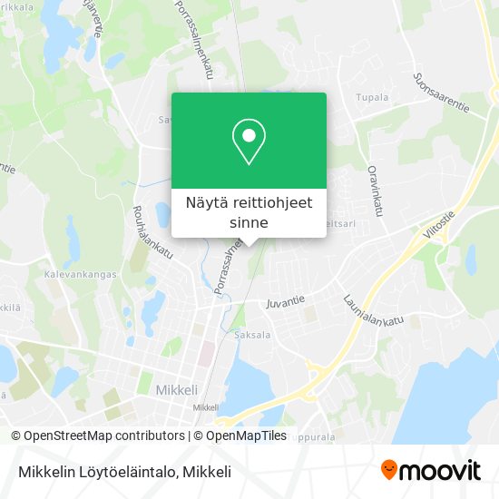 Mikkelin Löytöeläintalo kartta