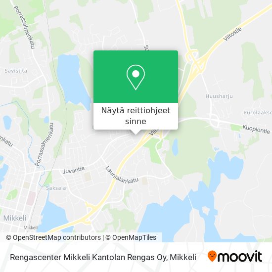 Rengascenter Mikkeli Kantolan Rengas Oy kartta