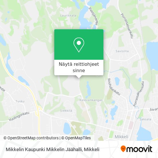 Mikkelin Kaupunki Mikkelin Jäähalli kartta