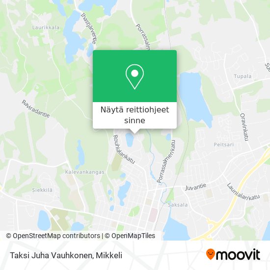 Taksi Juha Vauhkonen kartta