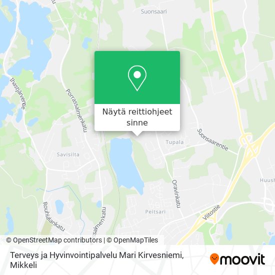 Terveys ja Hyvinvointipalvelu Mari Kirvesniemi kartta