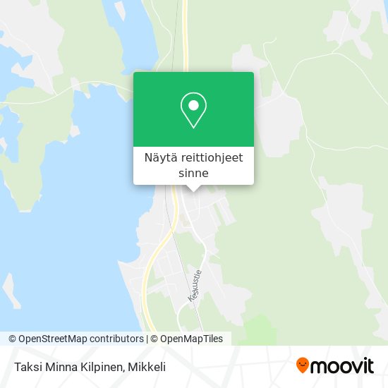 Taksi Minna Kilpinen kartta