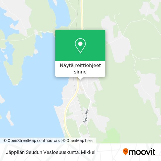 Jäppilän Seudun Vesiosuuskunta kartta