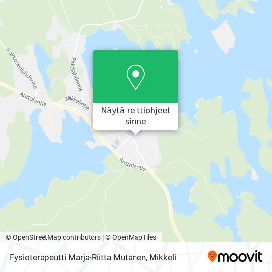 Fysioterapeutti Marja-Riitta Mutanen kartta