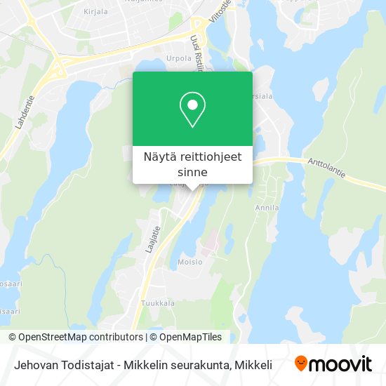 Jehovan Todistajat - Mikkelin seurakunta kartta