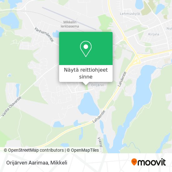 Orijärven Aarimaa kartta