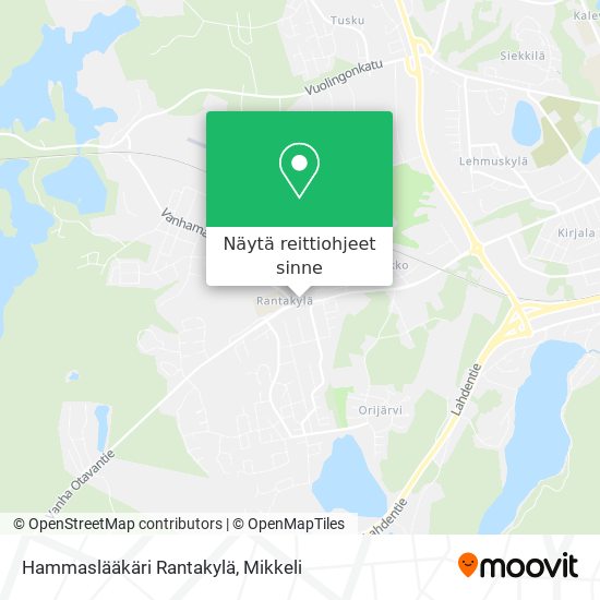 Hammaslääkäri Rantakylä kartta