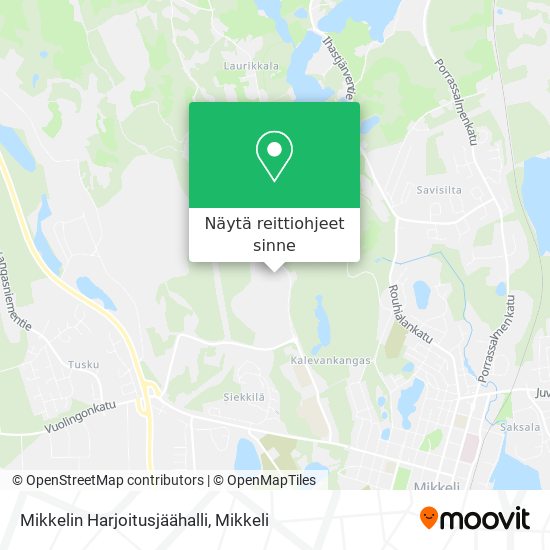 Mikkelin Harjoitusjäähalli kartta