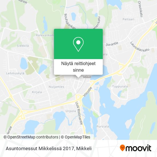 Asuntomessut Mikkelissä 2017 kartta