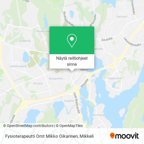 Fysioterapeutti Omt Mikko Oikarinen kartta