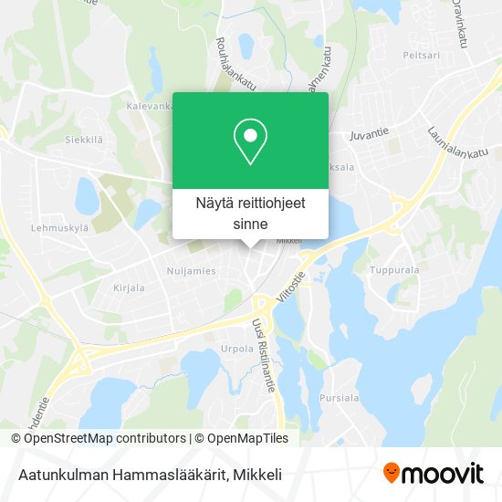 Aatunkulman Hammaslääkärit kartta