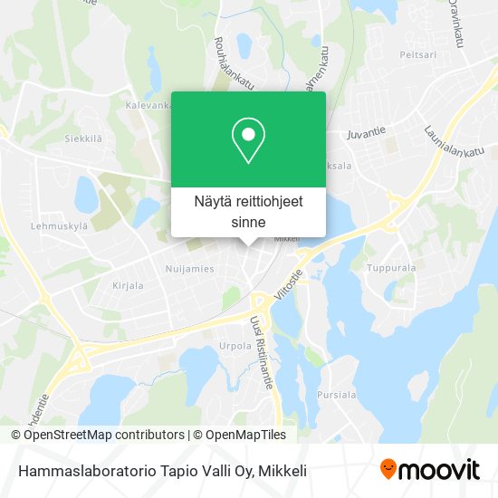 Hammaslaboratorio Tapio Valli Oy kartta