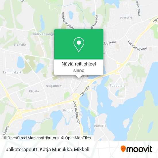 Jalkaterapeutti Katja Munukka kartta