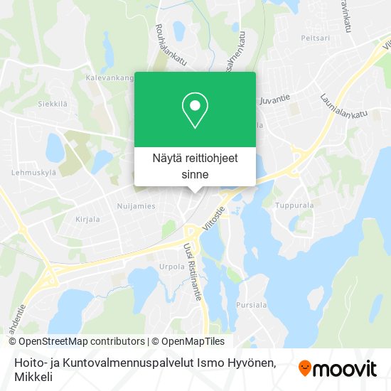 Hoito- ja Kuntovalmennuspalvelut Ismo Hyvönen kartta