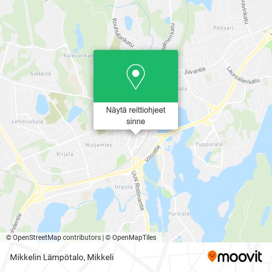 Mikkelin Lämpötalo kartta