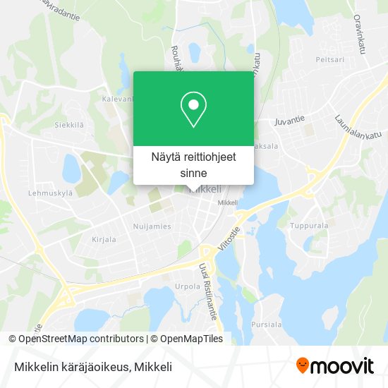 Mikkelin käräjäoikeus kartta