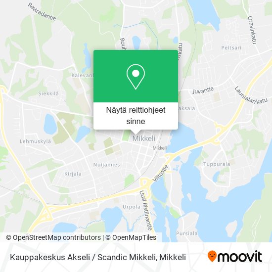 Kauppakeskus Akseli / Scandic Mikkeli kartta