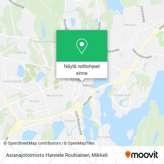 Asianajotoimisto Hannele Rouhiainen kartta