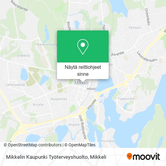 Mikkelin Kaupunki Työterveyshuolto kartta