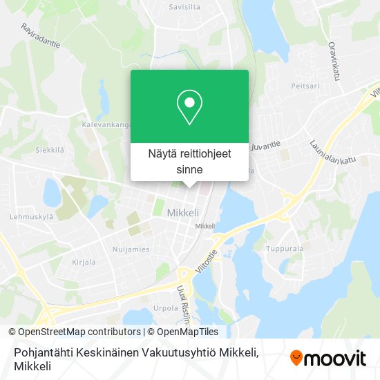 Pohjantähti Keskinäinen Vakuutusyhtiö Mikkeli kartta