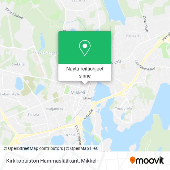 Kirkkopuiston Hammaslääkärit kartta