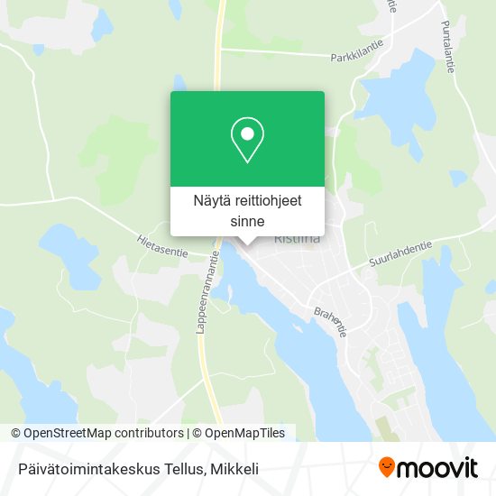 Päivätoimintakeskus Tellus kartta