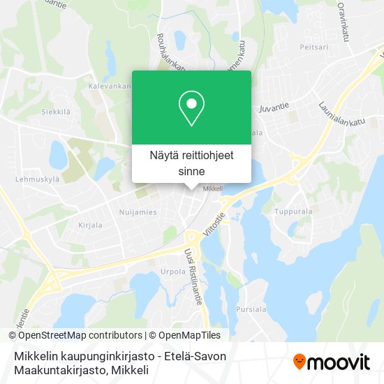 Mikkelin kaupunginkirjasto - Etelä-Savon Maakuntakirjasto kartta