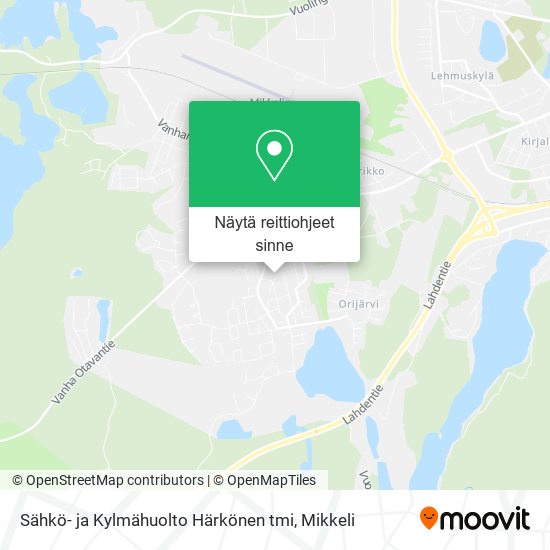 Sähkö- ja Kylmähuolto Härkönen tmi kartta