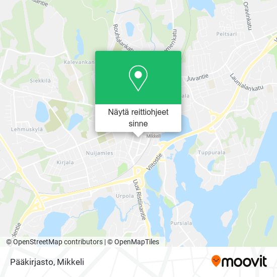 Pääkirjasto kartta