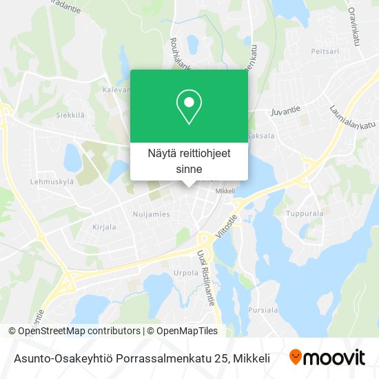 Asunto-Osakeyhtiö Porrassalmenkatu 25 kartta