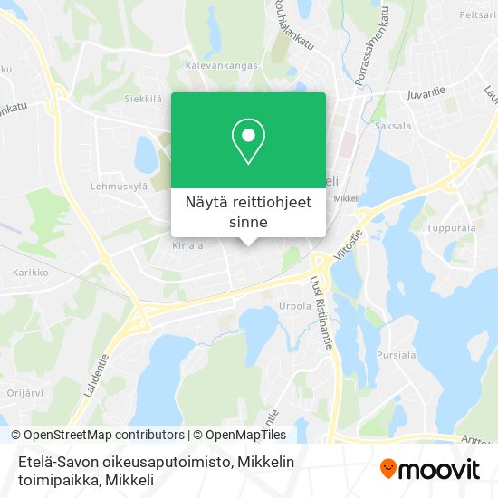 Etelä-Savon oikeusaputoimisto, Mikkelin toimipaikka kartta