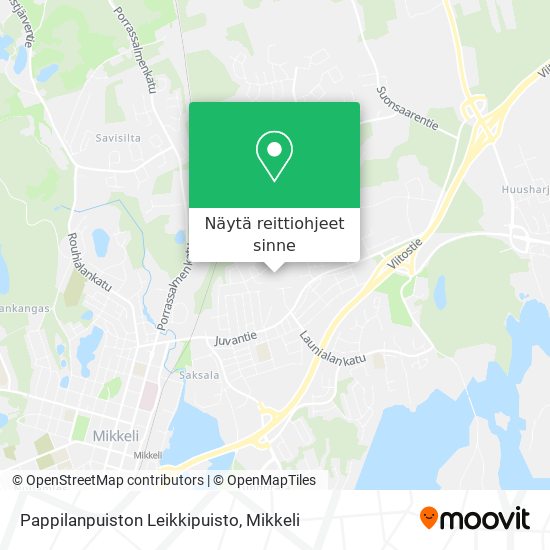 Pappilanpuiston Leikkipuisto kartta