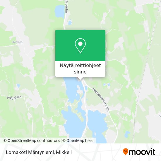 Lomakoti Mäntyniemi kartta