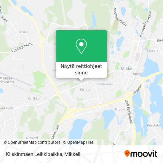 Kiiskinmäen Leikkipaikka kartta