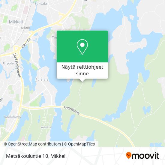 Metsäkouluntie 10 kartta