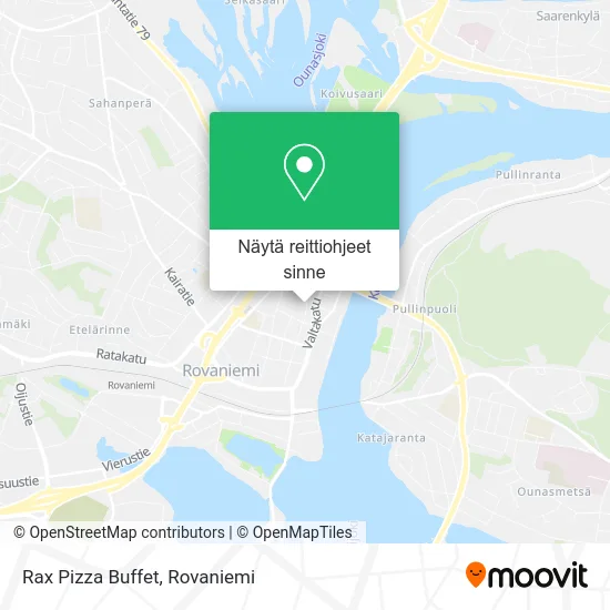 Rax Pizza Buffet kartta