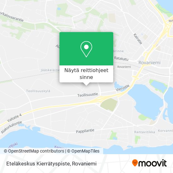 Eteläkeskus Kierrätyspiste kartta