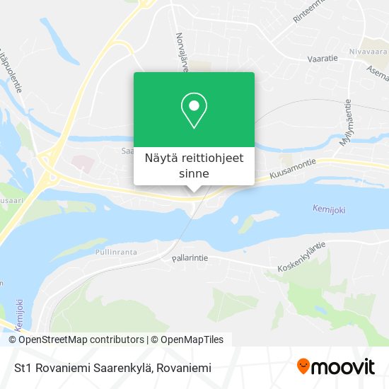 St1 Rovaniemi Saarenkylä kartta