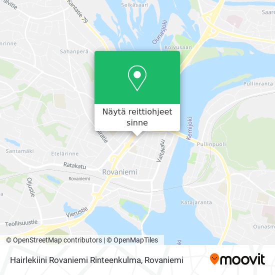 Hairlekiini Rovaniemi Rinteenkulma kartta