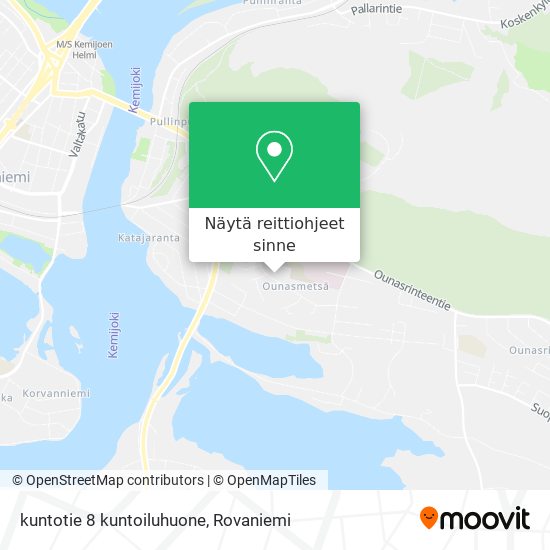 kuntotie 8 kuntoiluhuone kartta